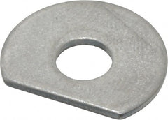Made in USA - 1/4" Screw Size, 0.254" ID, 1008/1010 Steel Clipped Washer - 0.249 to 0.259" ID, 0.74 to 0.76" OD, 0.044 to 0.052" Thickness, Uncoated - Exact Tooling