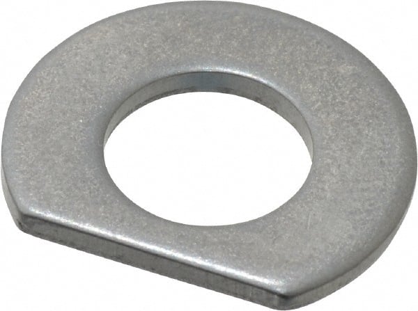 Made in USA - 5/16" Screw Size, 0.343" ID, 1008/1010 Steel Clipped Washer - 0.338 to 0.348" ID, 0.677 to 0.697" OD, 0.055 to 0.065" Thickness, Uncoated - Exact Tooling