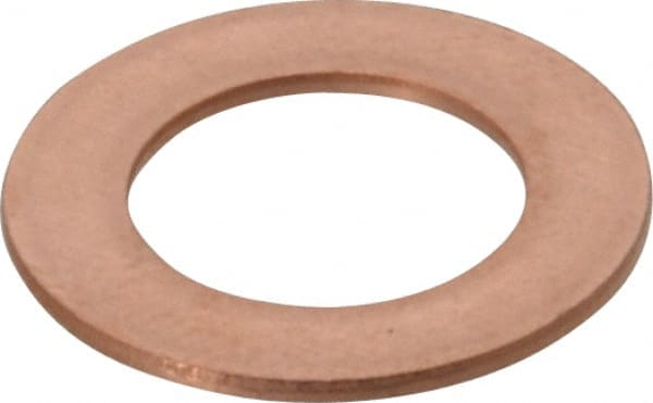 Made in USA - 0.032" Thick, 3/8" Inside x 5/8" OD, Round Shim - 5/16" Screw, Uncoated C-172 Copper - Exact Tooling