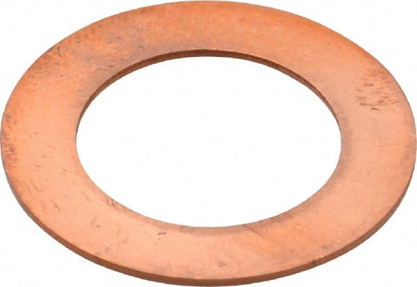 Made in USA - 0.032" Thick, 5/8" Inside x 1" OD, Round Shim - 9/16" Screw, Uncoated C-172 Copper - Exact Tooling