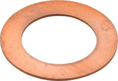 Made in USA - 0.032" Thick, 5/8" Inside x 1" OD, Round Shim - 9/16" Screw, Uncoated C-172 Copper - Exact Tooling