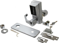 Kaba Access - Heavy Duty Combination Entry Lever Lockset with Key Override - 2-3/4" Back Set, 6 or 7 Pin Length Best & Compatible Cylinder (Core Not Included), Satin Chrome Finish - Exact Tooling