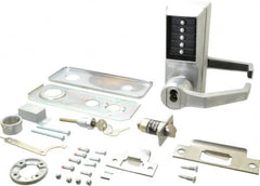 Kaba Access - Heavy Duty Combination Entry Lever Lockset with Key Override - 2-3/4" Back Set, 6 or 7 Pin Length Best & Compatible Cylinder (Core Not Included), Satin Chrome Finish - Exact Tooling