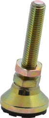 Gibraltar - M10 Bolt Thread, Studded Pivotal Stud Mount Leveling Pad & Mount - 136 Kg Capacity, 31.7mm Base Diam, 51mm Thread Length - Exact Tooling