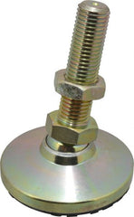 Gibraltar - M24 Bolt Thread, Studded Pivotal Stud Mount Leveling Pad & Mount - 907 Kg Capacity, 101mm Base Diam, 89mm Thread Length - Exact Tooling