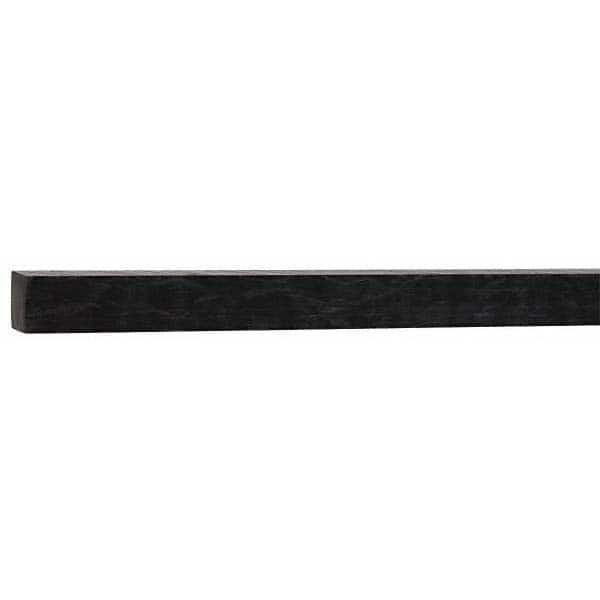 Made in USA - 4' x 5/8" x 5/8" Black Acetal Square Bar - Exact Tooling