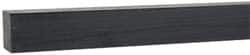 Made in USA - 4 Ft. Long x 3/4 Inch Wide x 3/4 Inch High, Acetal, Square Plastic Bar - Porosity Free, Black - Exact Tooling
