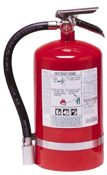 Kidde - 11 Lb, 1-A:10-B:C Rated, Halotron Fire Extinguisher - 7-1/4" Diam x 16.18" High, 125 psi, 15' Discharge in 11 sec, Steel Cylinder - Exact Tooling