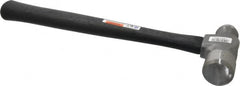 Stanley - 2 Lb Head High Carbon Steel Ball Pein Hammer - Hickory Handle, 15-7/8" OAL - Exact Tooling
