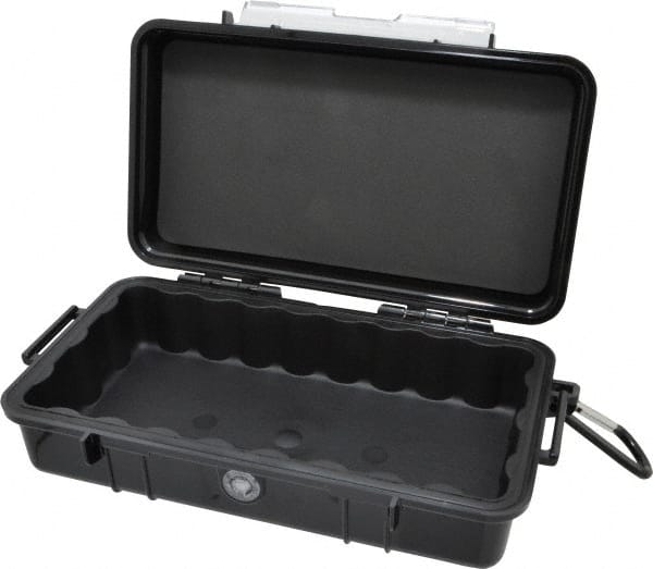 Pelican Products, Inc. - 5-9/16" Wide x 5-9/16" Deep x 2-5/8" High, Clamshell Hard Case - Black, Polycarbonate - Exact Tooling