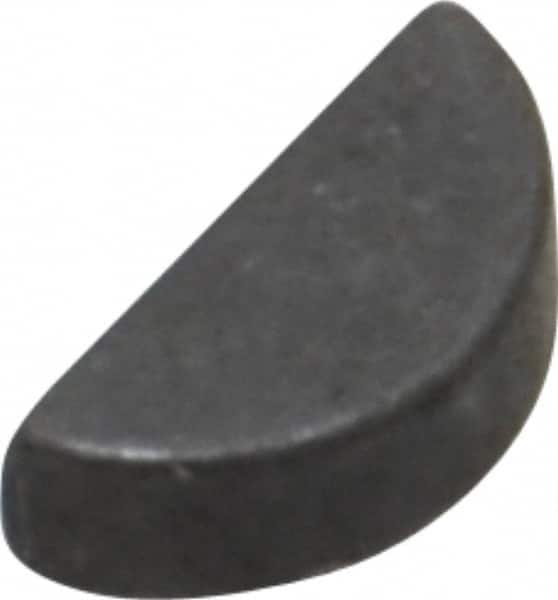 Made in USA - #302-1/2 Standard Woodruff Key - 5/16" Long x 3/32" Wide, Steel - Exact Tooling