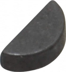 Made in USA - #302-1/2 Standard Woodruff Key - 5/16" Long x 3/32" Wide, Steel - Exact Tooling