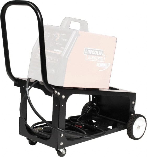 Lincoln Electric - 24" Long x 12" Wide x 47" High, Gas Cylinder Welding Cart - Fits 4, 5, 6, 7" Diameter Cylinders - Exact Tooling