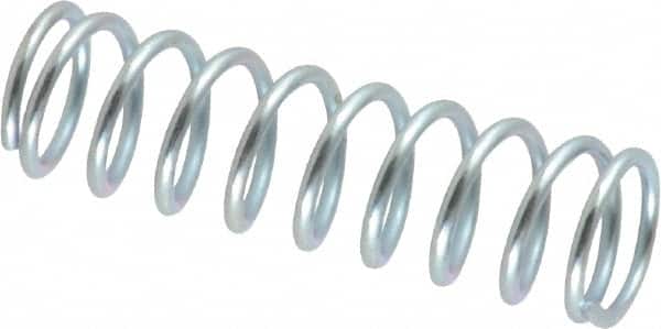 Value Collection - 0.36" OD, 0.041" Wire, 1-1/4" Free Length, Music Wire Compression Stock Springs Spring - 12.99 Lb Spring Rating - Exact Tooling