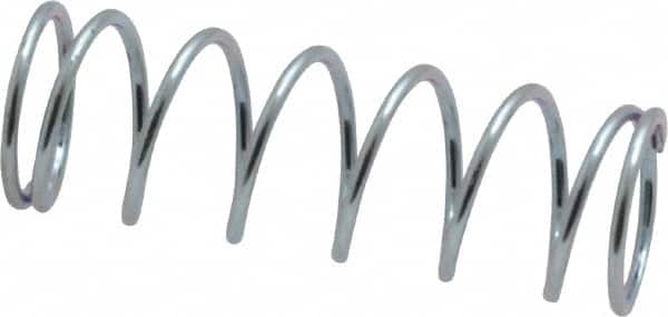 Value Collection - 0.42" OD, 0.035" Wire, 1-1/4" Free Length, Music Wire Compression Stock Springs Spring - 5.85 Lb Spring Rating - Exact Tooling
