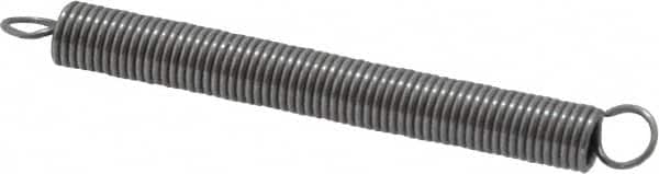 Made in USA - 1/8" OD, 1.73 Lb Max Load, 2.54" Max Ext Len, 0.016" Wire Diam Spring - 1.1 Lb/In Rating, 0.21 Lb Init Tension, 1-1/4" Free Length - Exact Tooling