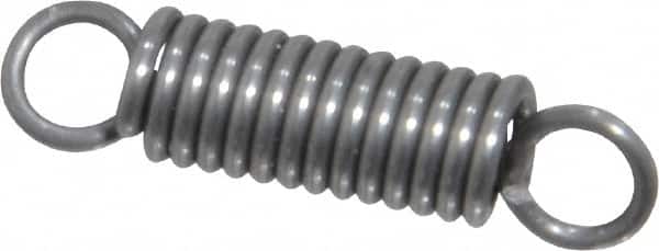 Made in USA - 3/16" OD, 8.23 Lb Max Load, 0.91" Max Ext Len, 0.032" Wire Diam Spring - 37.76 Lb/In Rating, 1.9 Lb Init Tension, 3/4" Free Length - Exact Tooling