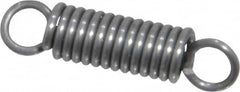 Made in USA - 3/16" OD, 8.23 Lb Max Load, 0.91" Max Ext Len, 0.032" Wire Diam Spring - 37.76 Lb/In Rating, 1.9 Lb Init Tension, 3/4" Free Length - Exact Tooling