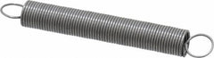 Made in USA - 3/8" OD, 5.23 Lb Max Load, 8.32" Max Ext Len, 0.035" Wire Diam Spring - 0.86 Lb/In Rating, 0.62 Lb Init Tension, 3" Free Length - Exact Tooling
