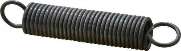Made in USA - 5/8" OD, 33.56 Lb Max Load, 5.48" Max Ext Len, 0.08" Wire Diam Spring - 13.4 Lb/In Rating, 7 Lb Init Tension, 3-1/2" Free Length - Exact Tooling