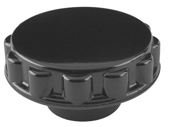 Gibraltar - 3" Head, Fluted Knob - Bushing with Set Screw, Phenolic, with Glossy Finish - Exact Tooling