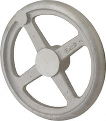 Morton Machine Works - 8", 4 Spoke Straight Handwheel - 1.9" Hub, Aluminum, Plain Finish - Exact Tooling