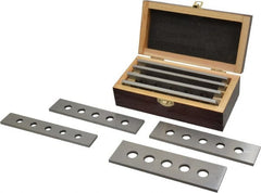 Value Collection - 8 Piece, 6 Inch Long Tool Steel Parallel Set - 1 to 1-3/4 Inch High, 3/16 to 3/16 Inch Thick, 55-62 RC Hardness, Sold as 4 Pair - Exact Tooling