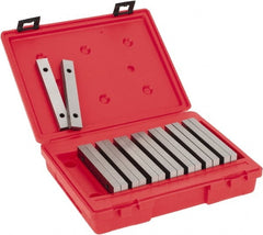 Value Collection - 16 Piece, 6 Inch Long Tool Steel Parallel Set - 7/8 to 1-3/4 Inch High, 1/2 to 1/2 Inch Thick, 55-62 RC Hardness, Sold as 8 Pair - Exact Tooling
