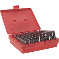 Value Collection - 20 Piece, 6 Inch Long x 1/8 Inch Thick, Alloy Steel Thin Parallel Set - 1/2 to 1-5/8 Inch High, 0.001 Inch Accuracy, 50-54 RC Hardness - Exact Tooling