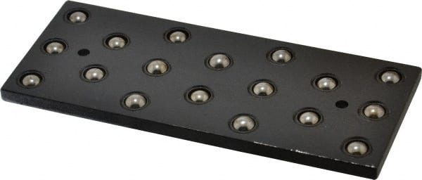 TE-CO - 6" Ball Bearing Parallels - 18 Balls, 1/4" Thick, 2-1/2" Plate Width, 3/8" Ball Diam, Black Oxide - Exact Tooling