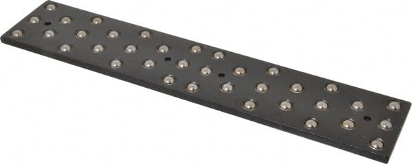 TE-CO - 12" Ball Bearing Parallels - 36 Balls, 1/4" Thick, 2-1/2" Plate Width, 3/8" Ball Diam, Black Oxide - Exact Tooling