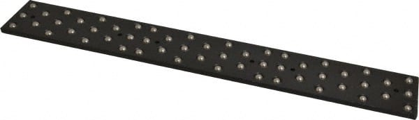 TE-CO - 18" Ball Bearing Parallels - 54 Balls, 1/4" Thick, 2-1/2" Plate Width, 3/8" Ball Diam, Black Oxide - Exact Tooling