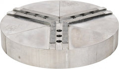 H & R Manufacturing - 11" Chuck Capacity, 1.5mm x 60° Serrated Attachment, Round Soft Lathe Chuck Jaw - 3 Jaws, Aluminum, 1.181" Btw Mount Hole Ctrs, 5" Long x 12" Wide x 2" High, 0.63" Groove, 12mm Fastener - Exact Tooling