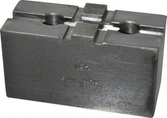 H & R Manufacturing - 8" Chuck Capacity, Tongue & Groove Attachment, Square Soft Lathe Chuck Jaw - Steel, 1-3/4" Btw Mount Hole Ctrs, 3-1/2" Long x 1-1/2" Wide x 1-7/8" High, 5/16" Groove - Exact Tooling