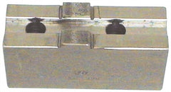 H & R Manufacturing - 8" Chuck Capacity, Tongue & Groove Attachment, Square Soft Lathe Chuck Jaw - Steel, 1-3/4" Btw Mount Hole Ctrs, 3-1/2" Long x 1-1/2" Wide x 3-3/8" High, 5/16" Groove - Exact Tooling