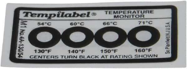 Tempil - 54/60/66/71°C Temp Indicating Label - Exact Tooling
