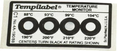 Tempil - 88/93/99/104°C Temp Indicating Label - Exact Tooling