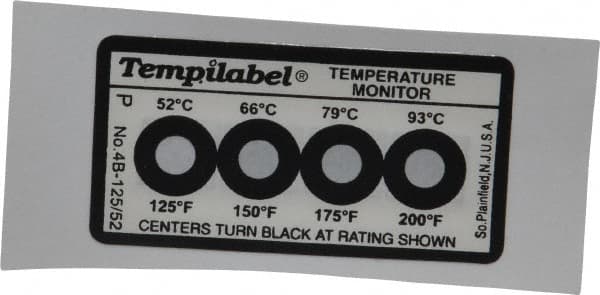 Tempil - 52/66/79/93°C Temp Indicating Label - Exact Tooling