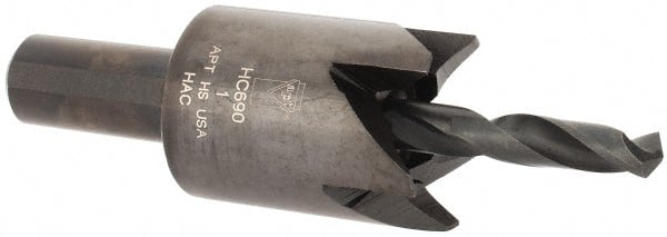 Made in USA - 1" Diam, Hole Saw - High Speed Steel Saw, Toothed Edge - Exact Tooling