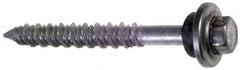 Made in USA - 1/4" Diam, 1-3/4" Length Under Head, Hex Drive, Concrete Screw & Masonry Fastener - Stainless Steel, Silver Climaseal Finish, Includes Drill Bit - Exact Tooling