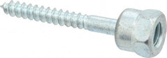 Buildex - 3/8" Zinc-Plated Steel Vertical (End Drilled) Mount Threaded Rod Anchor - 5/8" Diam x 2" Long, 1,760 Lb Ultimate Pullout, For Use with Wood - Exact Tooling