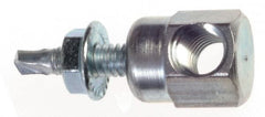 ITW Buildex - 3/8" Zinc-Plated Steel Horizontal (Cross Drilled) Mount Threaded Rod Anchor - 5/8" Diam x 1-1/4" Long, 2,480 Lb Ultimate Pullout, For Use with Steel - Exact Tooling