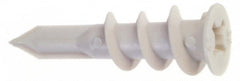 Buildex - #6 Screw, 3/8" Diam, 1-5/16" Long, 3/8 to 3/4" Thick, Self Drilling Drywall & Hollow Wall Anchor - Nylon, Grade 6/6, Use in Drywall - Exact Tooling