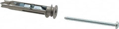 Buildex - #8 Screw, 9/16" Diam, 2-1/2" Long, 3/8 to 1/2" Thick, Self Drilling Drywall & Hollow Wall Anchor - Zinc, Grade 3, Use in Drywall - Exact Tooling