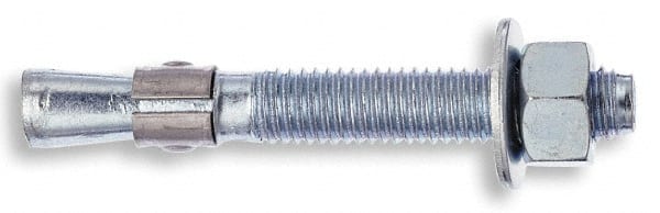 Red Head - 1/2" Diam, 1/2" Drill, 4-1/4" OAL, Wedge Expansion Concrete Anchor - 316 Stainless Steel, Hex Nut Head, Hex Drive, 2-3/4" Thread Length - Exact Tooling