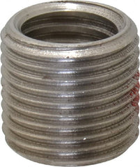 Made in USA - 1/2-13 Internal, 5/8-18 External, UNC, 19/32" Insert Length, Thread Locking Repair Inserts - Stainless Steel, Bright Finish, Grade 303 - Exact Tooling