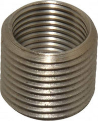 Made in USA - 5/8-18 Internal, 3/4-16 External, UNF, 11/16" Insert Length, Thread Locking Repair Inserts - Stainless Steel, Bright Finish, Grade 303 - Exact Tooling