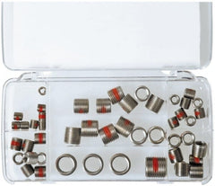 Made in USA - 48 Inserts, #10 - 5/8 Internal Thread, 5/16-24, 3/4-16 UNC, Stainless Steel, Thread Repair Kit - Exact Tooling