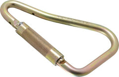 Miller - 400 Lb. Capacity Locking Carabiner - 2 Inch, Screw Lock Gate, Steel - Exact Tooling