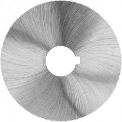 Made in USA - 3" Diam x 0.02" Blade Thickness, 1/2" Arbor Hole Diam, 220 Teeth, High Speed Steel Jeweler's Saw - Uncoated - Exact Tooling